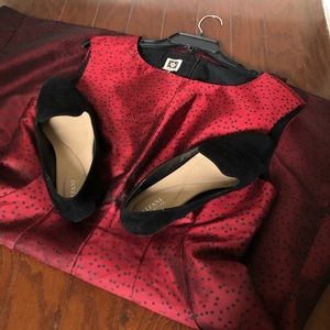 ANNE KLEIN DARK RED DRESS